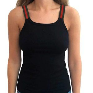 Black Striped Straps Strap-Its Tank